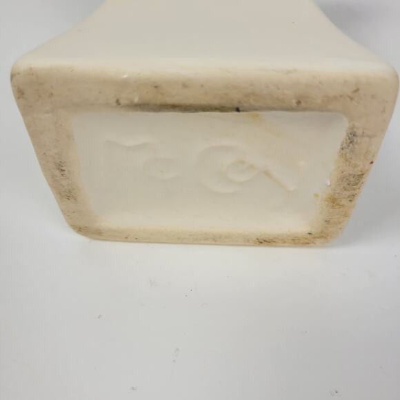 Vintage McCoy Pottery Blossom Time Flower Vase 6.5" Cream Pink 3D Art - Picture 3 of 12